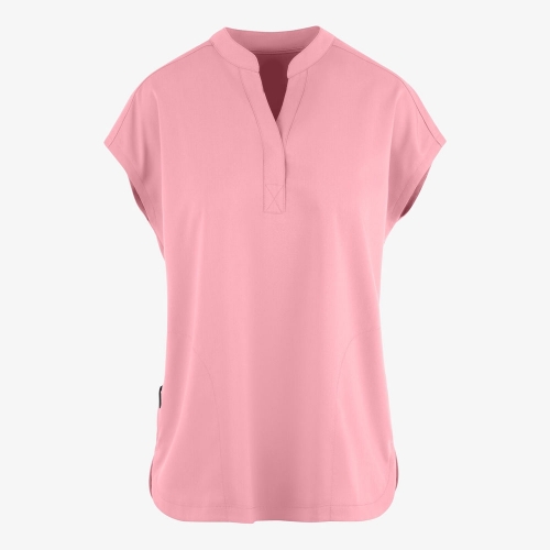 Womens 2 Pocket STRETCH Mandarin Collar Scrub Top